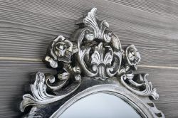 DESNA Lustro w ramie, 80x100cm, srebro Antique