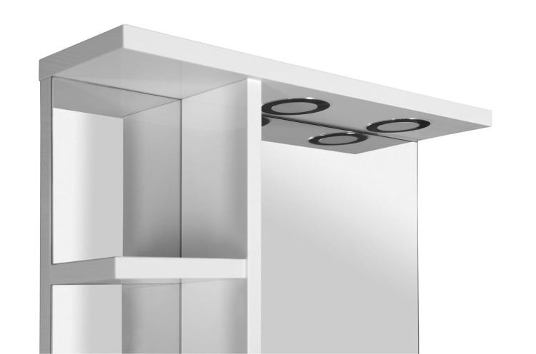 KORIN lustro z LED oświetleniem i półkami 80x70x12cm