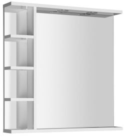 KORIN lustro z LED oświetleniem i półkami 70x70x12cm
