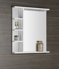 KORIN lustro z LED oświetleniem i półkami 60x70x12cm