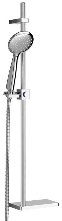 BRIT zestaw prysznicowy z półką, uchwyt przesuwny, 800mm, chrom