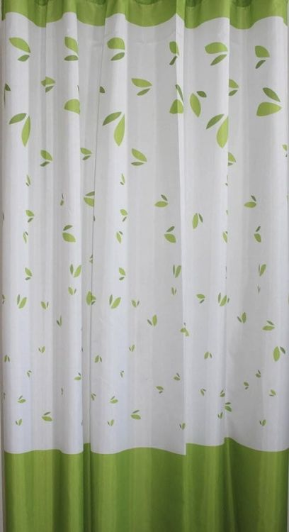 Zasłonka 180x180cm, 100% polyester, biała/zielona