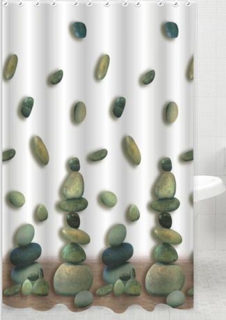 Przejdź do produktu Zasłonka 180x200cm, polyester, kamienie