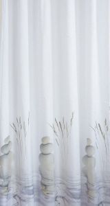 Zasłonka 180x200cm, 100% polyester, kamienie w wodzie
