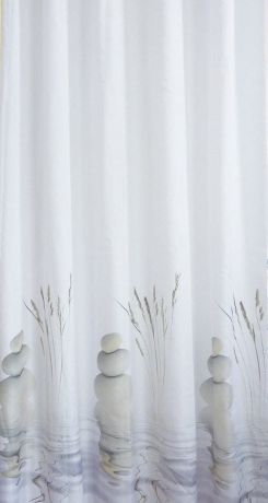 Przejdź do produktu Zasłonka 180x200cm, polyester, kamienie w wodzie