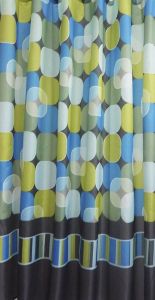 Zasłonka 180x200cm, 100% polyester, koło - mieszanka kolorów