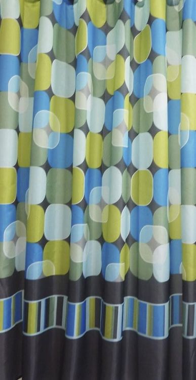 Zasłonka 180x200cm, 100% polyester, koło - mieszanka kolorów