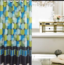 Zasłonka 180x200cm, 100% polyester, koło - mieszanka kolorów