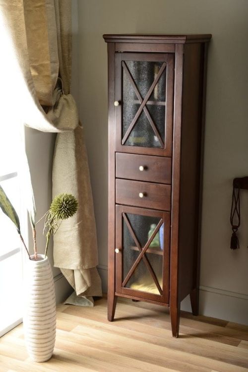 Zestaw CROSS 75, szafka umywalkowa, mahoń