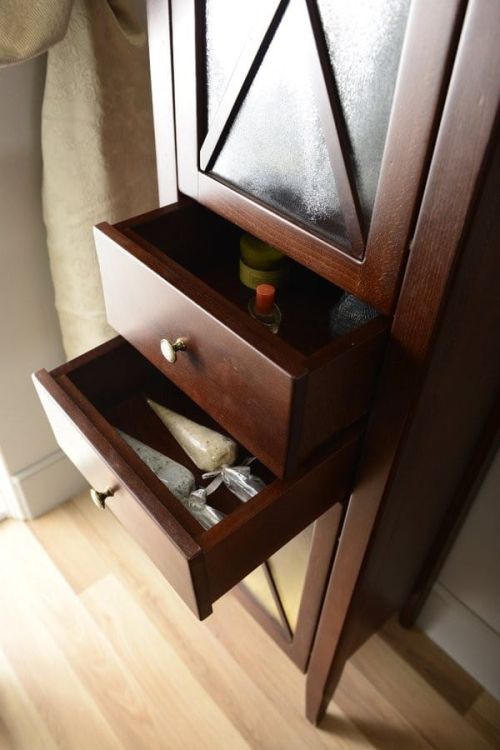 Zestaw CROSS 75, szafka umywalkowa, mahoń