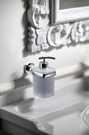 Przejdź do produktu AIDA dozownik mydła 270 ml, szkło mleczne, chrom