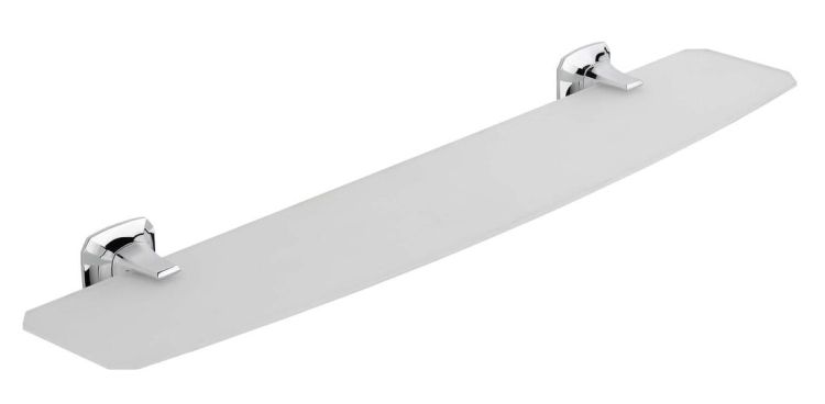AIDA półka 560x125mm, chrom/szkło mleczne