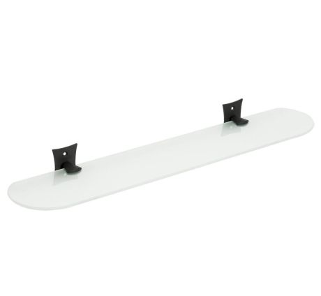 Przejdź do produktu REBECCA półka 560x113mm, czarny/szkło mleczne