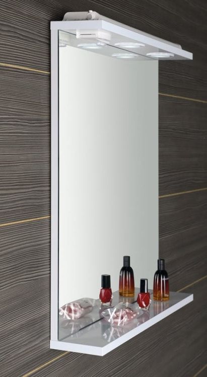 KORIN lustro z LED oświetleniem i gniazdkiem 60x70x12cm