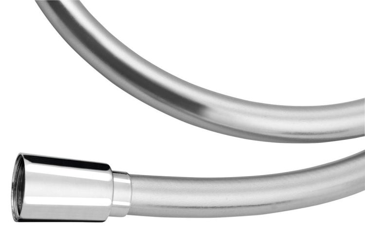 SOFTFLEX wąż prysznicowy plastikowy gładki, 100cm, srebrny/chrom