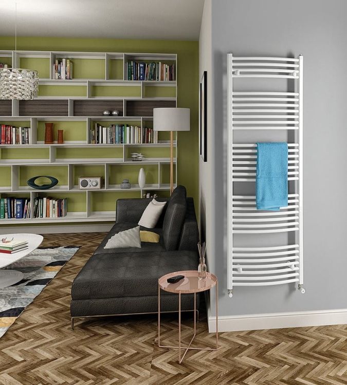 ORBIT Grzejnik łazienkowy obły,600x1700 mm, 909 W, biały
