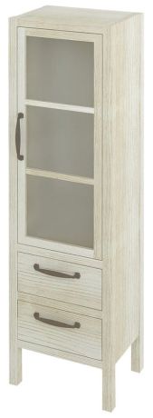 Przejdź do produktu WESTERN szafka 2 szuflady, szklane drzwiczki 40x140x30cm, prawa, starobiała