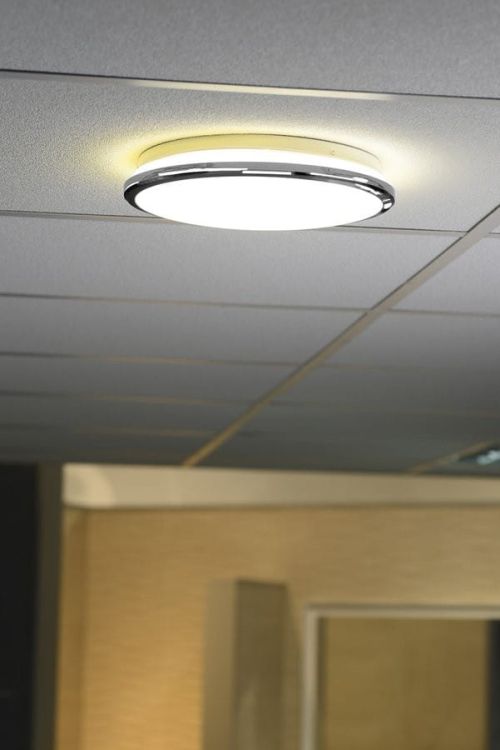 SILVER lampa sufitowa LED 10W, 230V, średnica 28cm, biel dzienna, chrom