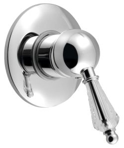 KIRKÉ CRYSTAL bateria prysznicowa podtynkowa, 1 funkcja, uchwyt kryształ, chrom