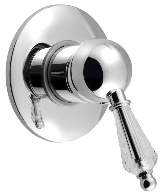 KIRKÉ CRYSTAL bateria prysznicowa podtynkowa, 1 funkcja, uchwyt kryształ, chrom