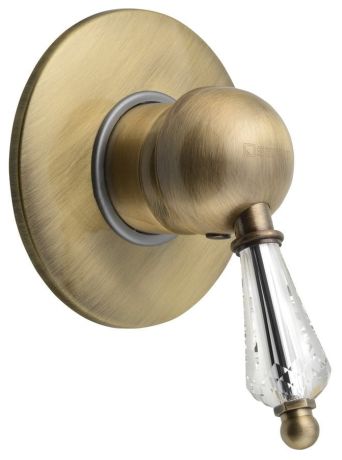 Przejdź do produktu KIRKÉ CRYSTAL bateria prysznicowa podtynkowa, 1 wyjście, uchwyt kryształ, brąz