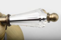 KIRKÉ CRYSTAL bateria prysznicowa podtynkowa, 1 funkcja, uchwyt kryształ, brąz