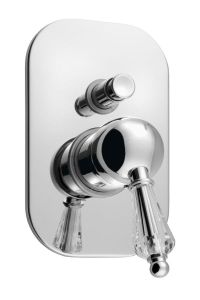 KIRKÉ CRYSTAL bateria prysznicowa, podtynkowa, 2 funkcje, uchwyt kryształ, chrom