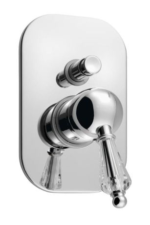 Przejdź do produktu KIRKÉ CRYSTAL bateria prysznicowa, podtynkowa, 2 wyjścia, uchwyt kryształ, chrom