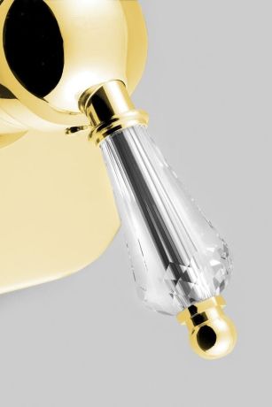 Przejdź do produktu KIRKÉ CRYSTAL bateria prysznicowa, podtynkowa, 2 wyjścia, uchwyt kryształ, złoto