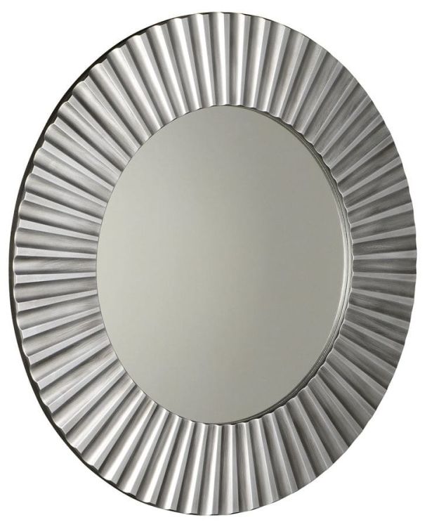 PRIDE lustro w ramie, średnica 90cm, srebro