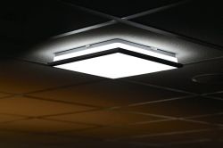 SILVER lampa sufitowa LED 10W, 230V, 28x28cm, biel dzienna, chrom