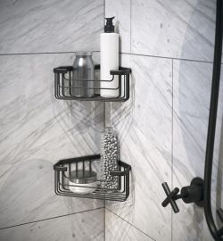 SMART półka narożna, 200x80x151mm, czarny mat