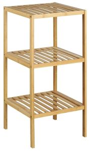 BAMBUS Regał 37x37x80cm, 3 półki, bambus