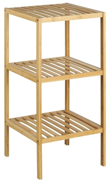 BAMBUS Regał 37x37x80cm, 3 półki, bambus