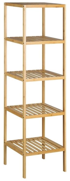BAMBUS  Regał  37x37x140cm, 5 półek, bambus
