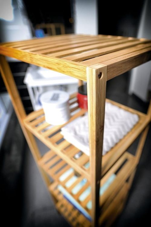 BAMBUS  Regał  37x37x140cm, 5 półek, bambus
