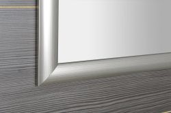 ESTA lustro w drewnianej ramie 580x780mm, srebrne z paskiem