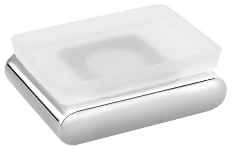 Przejdź do produktu FLORI mydelniczka, szkło mleczne, chrom