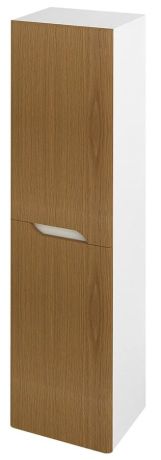 Przejdź do produktu MEDIENA szafka wysoka 35x140x30cm, 2 drzwiczki, lewa/prawa,biały mat/dąb natural
