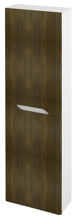 MEDIENA szafka wysoka 40x140x20cm, 2x drzwi, lewo/prawo, kolor biały matowy/dąb