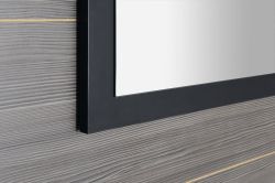 TREOS lustro w ramie 1100x500x28mm, kolor czarny mat