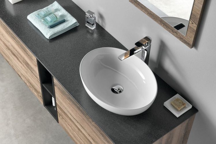 TREOS blat Rockstone 100x51cm, bez otworu