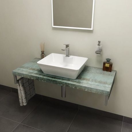 Przejdź do produktu AVICE blat pod umywalkę 100x50cm, grubość 5cm, Aquamarine