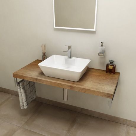 Przejdź do produktu AVICE blat pod umywalkę 100x50cm, grubość 5cm, Old wood