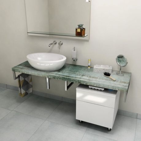 Przejdź do produktu AVICE blat pod umywalkę 120x50cm, grubość 5cm, Aquamarine