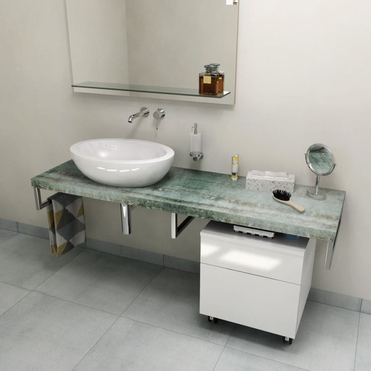 AVICE blat 120x50cm, Aquamarine