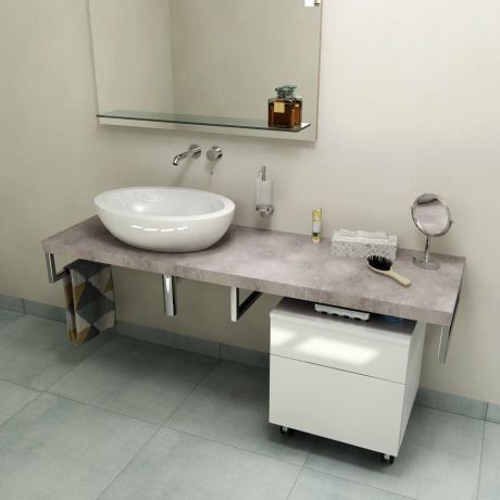 Przejdź do produktu AVICE blat pod umywalkę 130x50cm, grubość 5cm, Cement