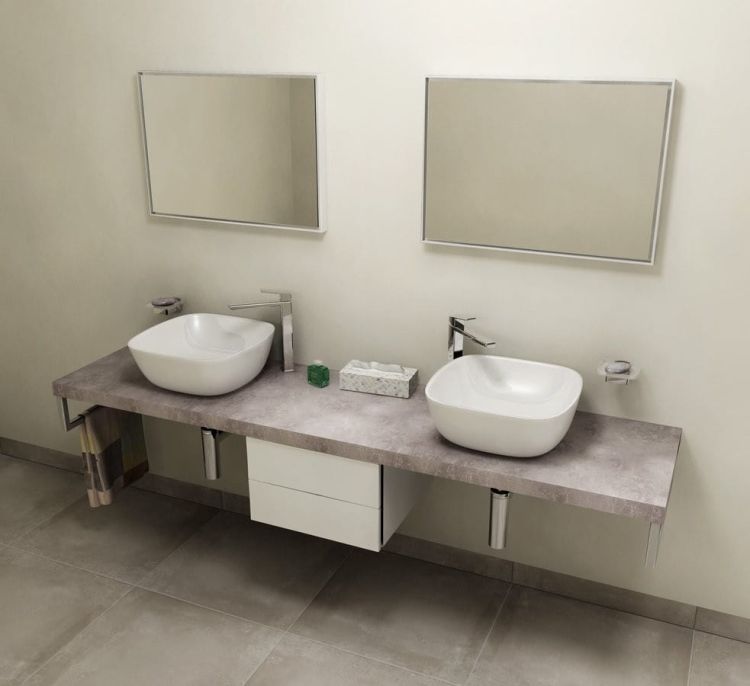 AVICE blat 210x50cm, Cement
