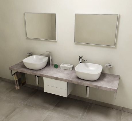 Przejdź do produktu AVICE blat pod umywalkę 240x50cm, grubość 5cm, Cement