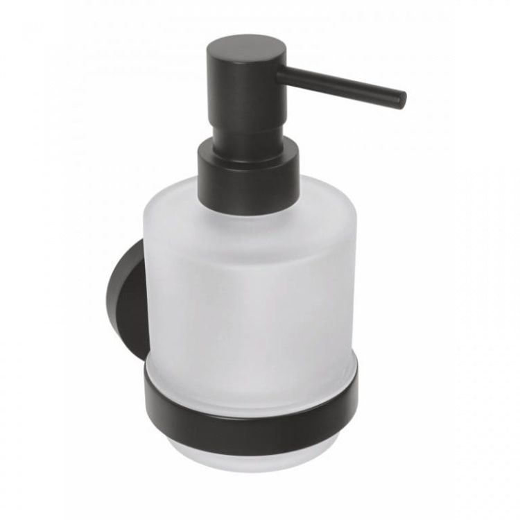 DARK dozownik mydła, szklo mleczne, 200ml, czarny